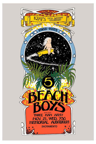 The Beach Boys at Sacramento Concert Poster (1973)