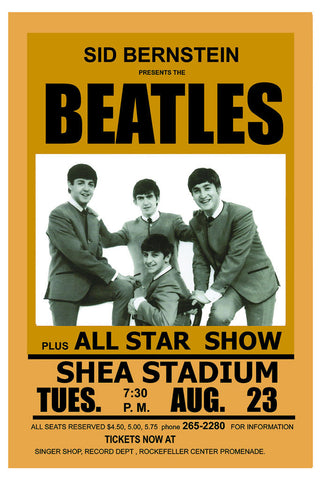 The Beatles Shea Stadium Concert Poster (1966)