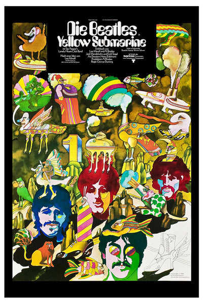 The Beatles "Yellow Submarine" Poster (German, 1968)