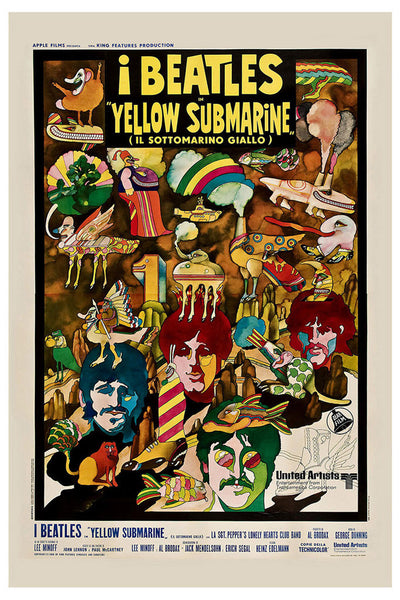 The Beatles "Yellow Submarine" Poster (Italian, 1968)