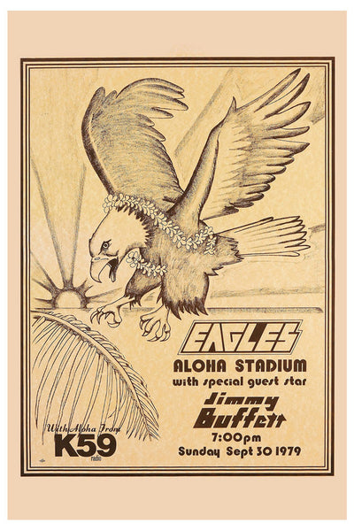 Jimmy Buffett & The Eagles at Hawaii Poster (1979)