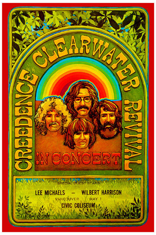 Creedence Clearwater Revival Concert Poster (Vancouver, 1970)