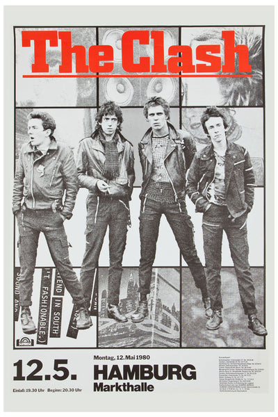 The Clash at Hamburg Germany Concert Poster (1980)