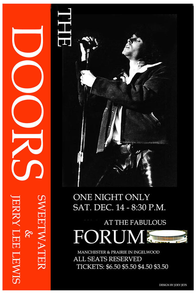 The Doors at The Forum in L.A. Concert Poster (1968)