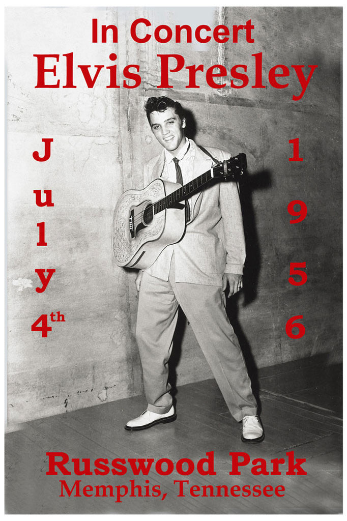 Elvis Presley at Russwood Concert Poster (1956)