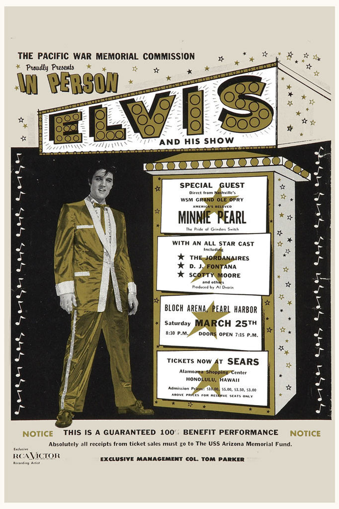 Elvis Presley in Hawaii Concert Poster (1961)