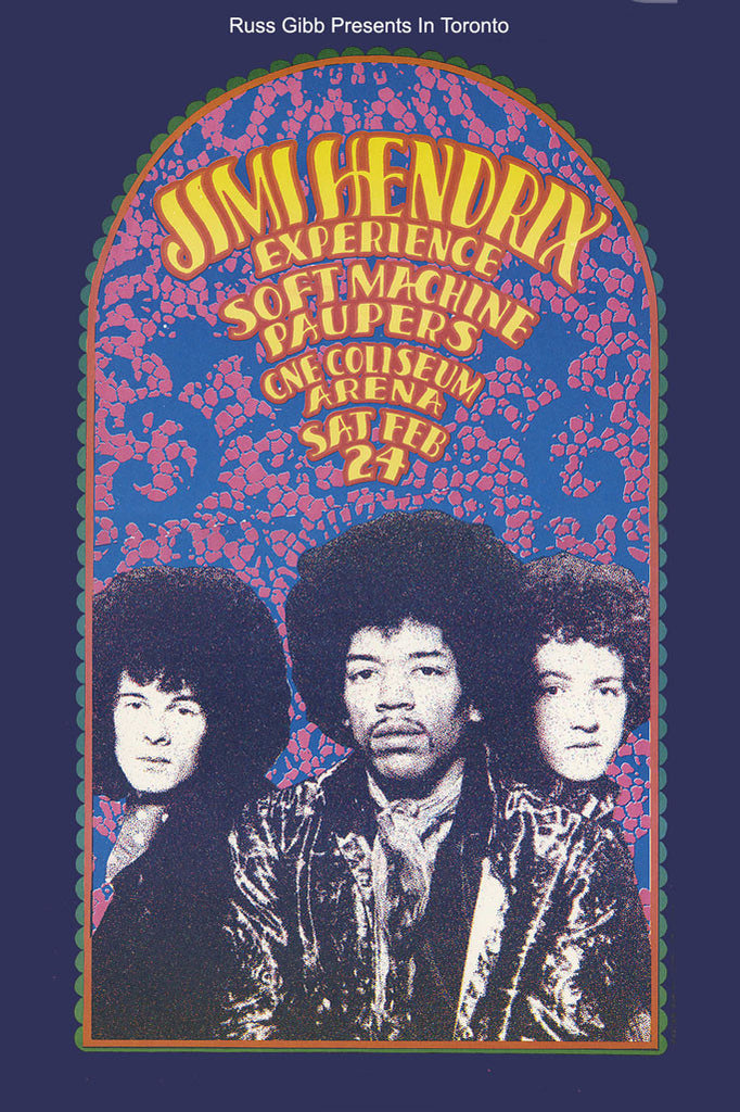 Jimi Hendrix Experience Concert Poster (Canada, 1968)