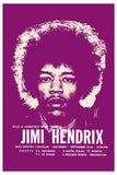 Jimi Hendrix at Fort Worth Texas Concert Poster (1969)