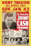 Johnny Cash at KRNT Theater Concert Poster (1963)