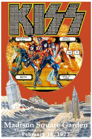 Kiss at Madison Square Garden Concert Poster (1977)