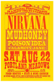 Nirvana & Mudhoney at Portland Concert Poster (1992)