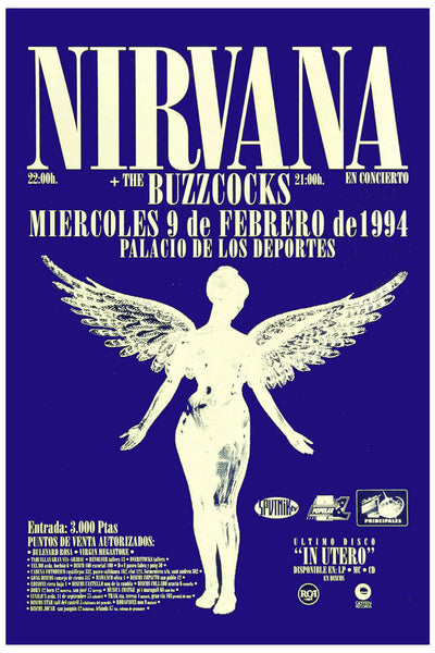 Nirvana & BuzzCocks Concert Poster (1994)