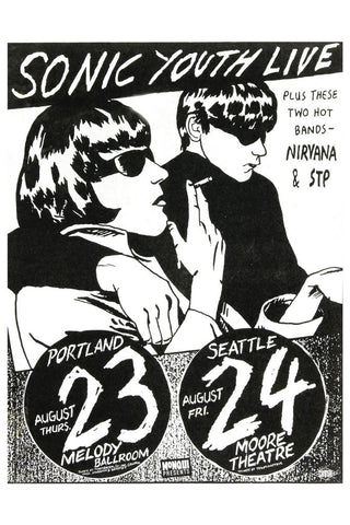 Nirvana Sonic Youth Poster